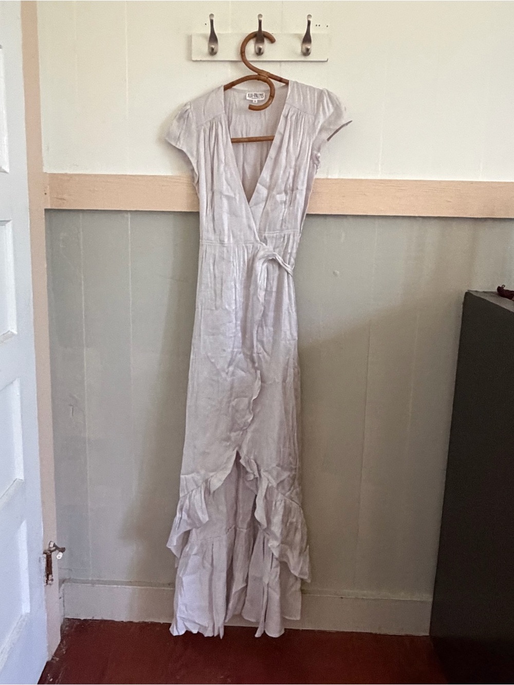 XIX Palms Wrap Dress Silver